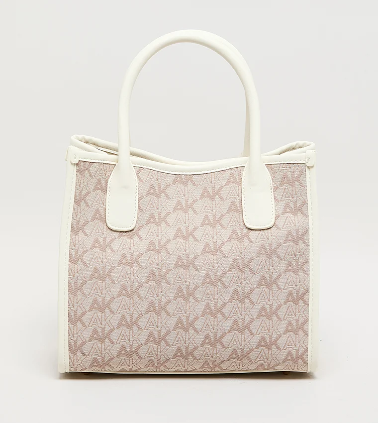 آن كلاين حقيبة يد آن كلاين بنقش شعار من جلد البولي يوريثان